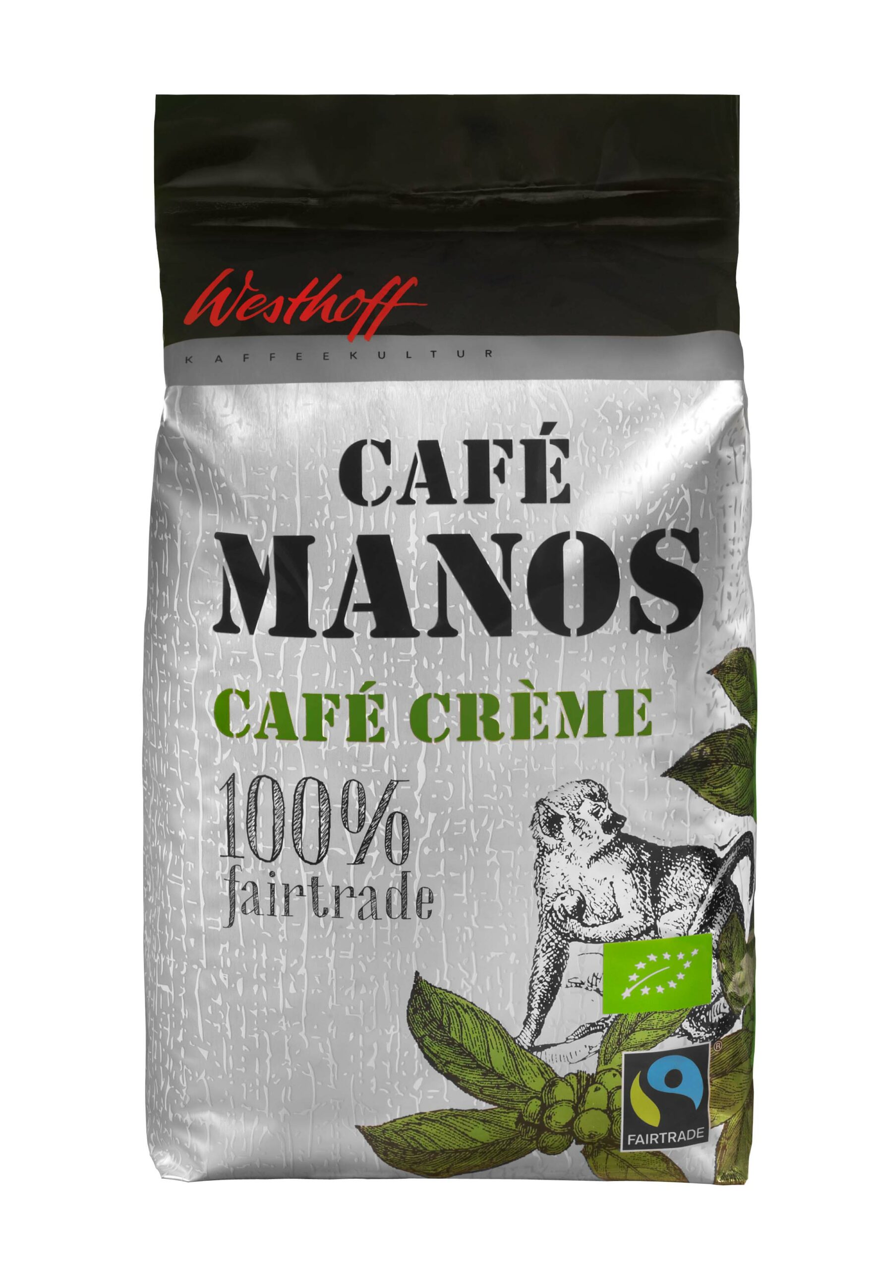 WESTHOFF BIO Café Manos Café Crème 1kg - Coffee & MEHR